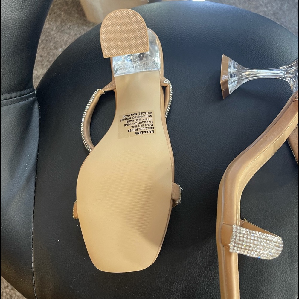 Sparkle tan heels